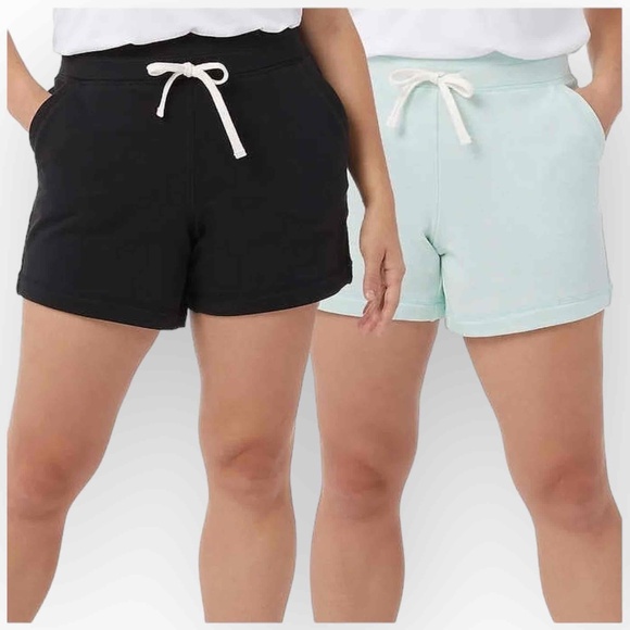 NWT 32 Degrees 2-Pack Cotton Blend Shorts – Small, Black/HT Soothing Sea 169S - Picture 1 of 7